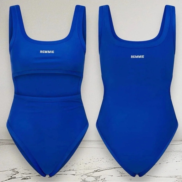 NWT REMMIE BY RILEY Cobalt Blue Reversible ONE PIECE Swimsuit Size 4XL - Picture 3 of 10